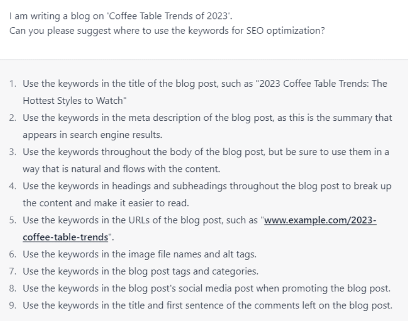 Blogs on Coffee Table