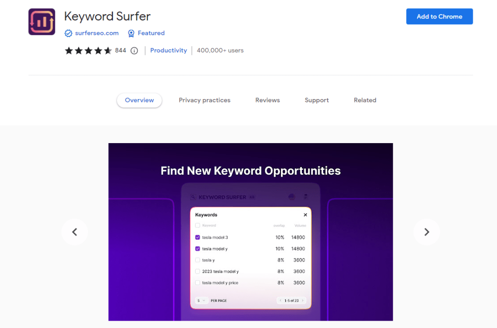 Keyword Surfer Overview