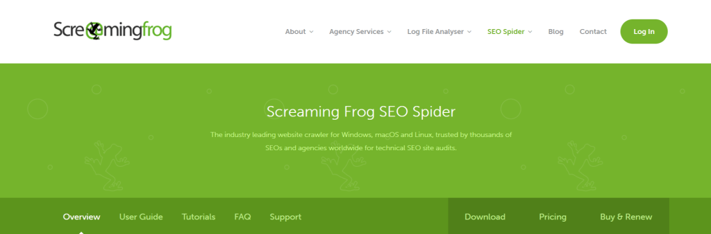Screaming Frog Overview Screaming Frog Overview