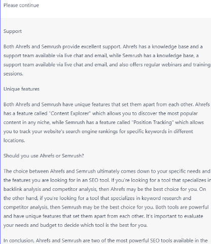 Tool Support and Features - ChatGPT For SEO Tool Support and Features - ChatGPT For SEO