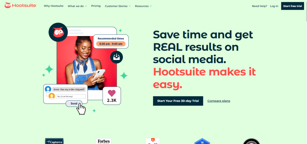 Hootsuite official page