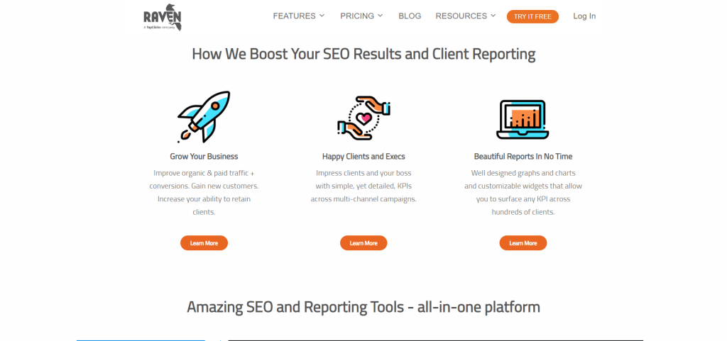 Raven Tools-  SEO Reporting Tools