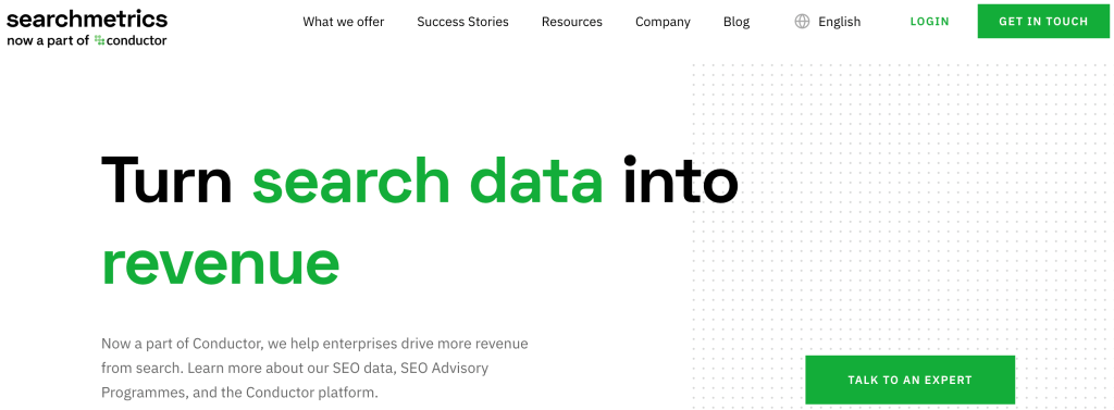 Searchmetrics homepage  Best Content Analysis Tools