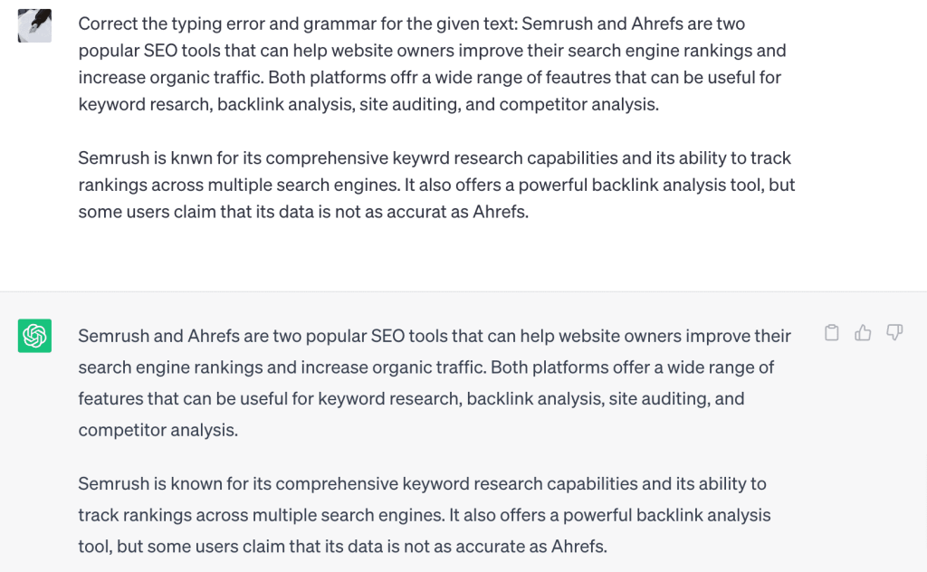Chatgpt correcting errors 