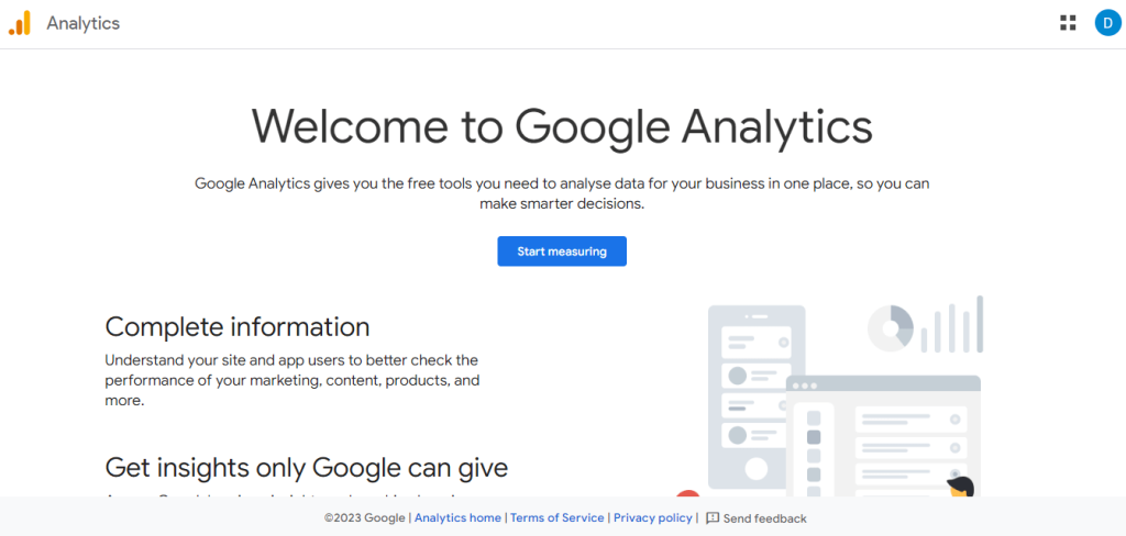 Google Analytics offical page
