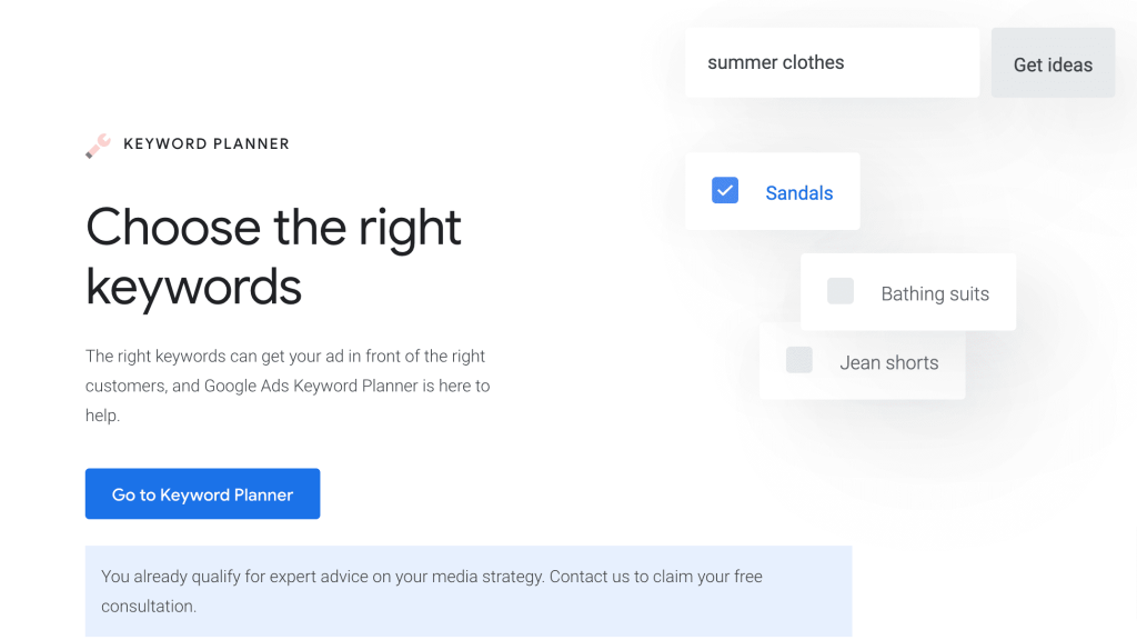 Google keyword planner