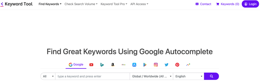 Keyword Tool