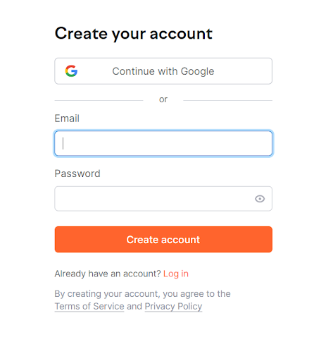 Semrush- Create an account 