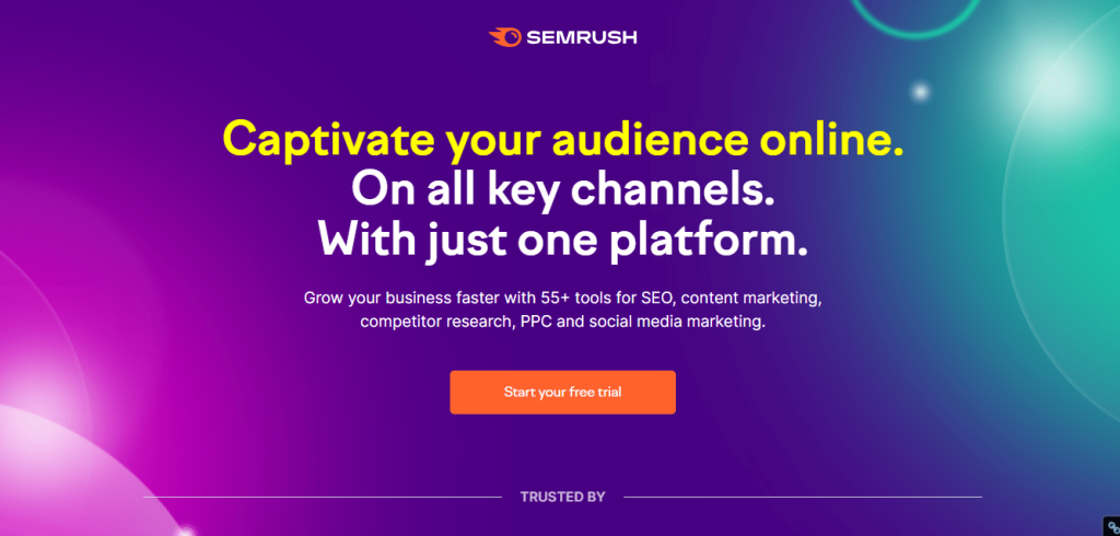 SEMrush official page