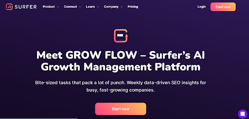 Surfer Grow Flow AI-Backed Growth Management Platform
