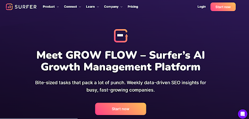 Surfer Grow Flow AI-Backed Growth Management Platform Surfer Grow Flow AI-Backed Growth Management Platform