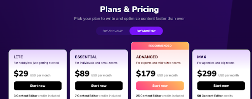 Surfer SEO Pricing