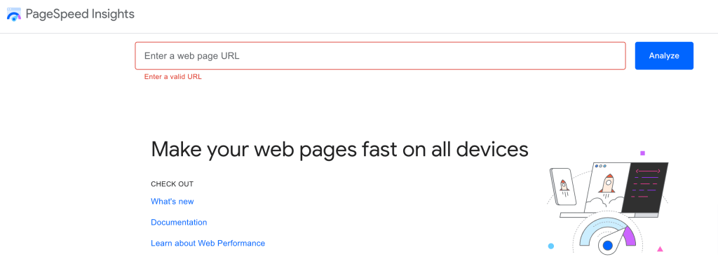 website PageSpeed Insights