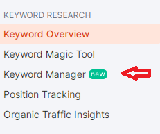 SEO keyword manager tool