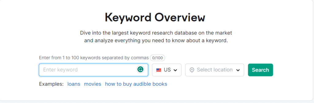 keyword research tool