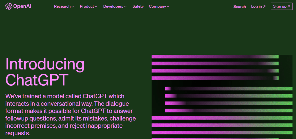 ChatGPT official page