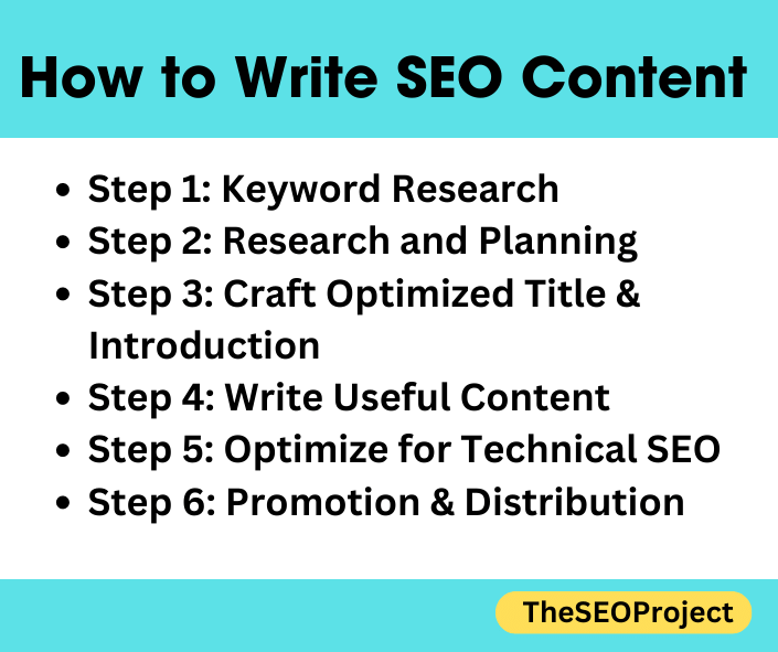 How to Write SEO Content How to Write SEO Content