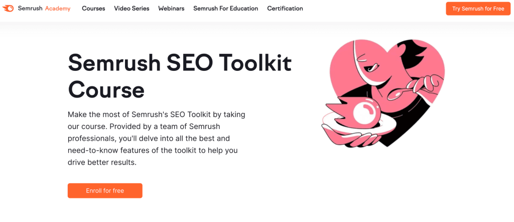 Semrush SEO Toolkit Certification overview