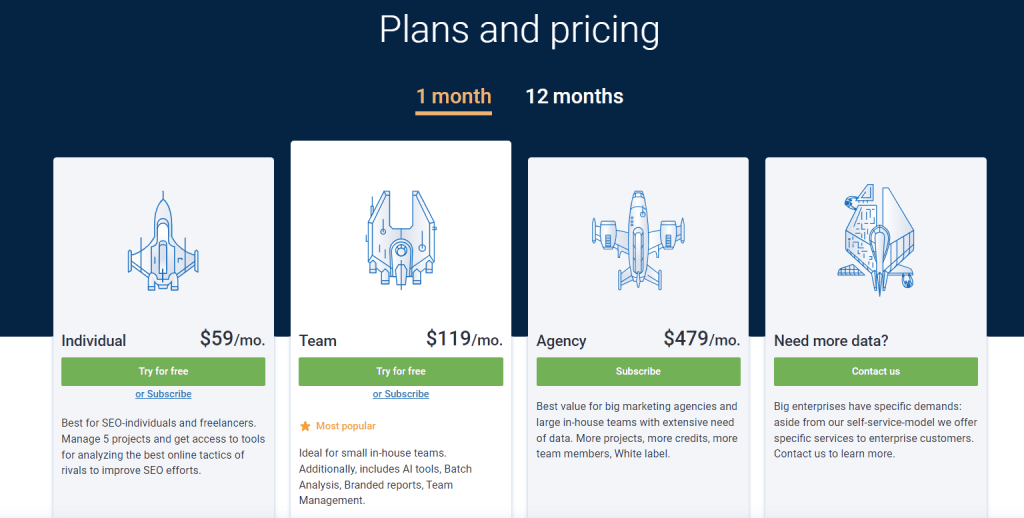 Serpstat Pricing Structure