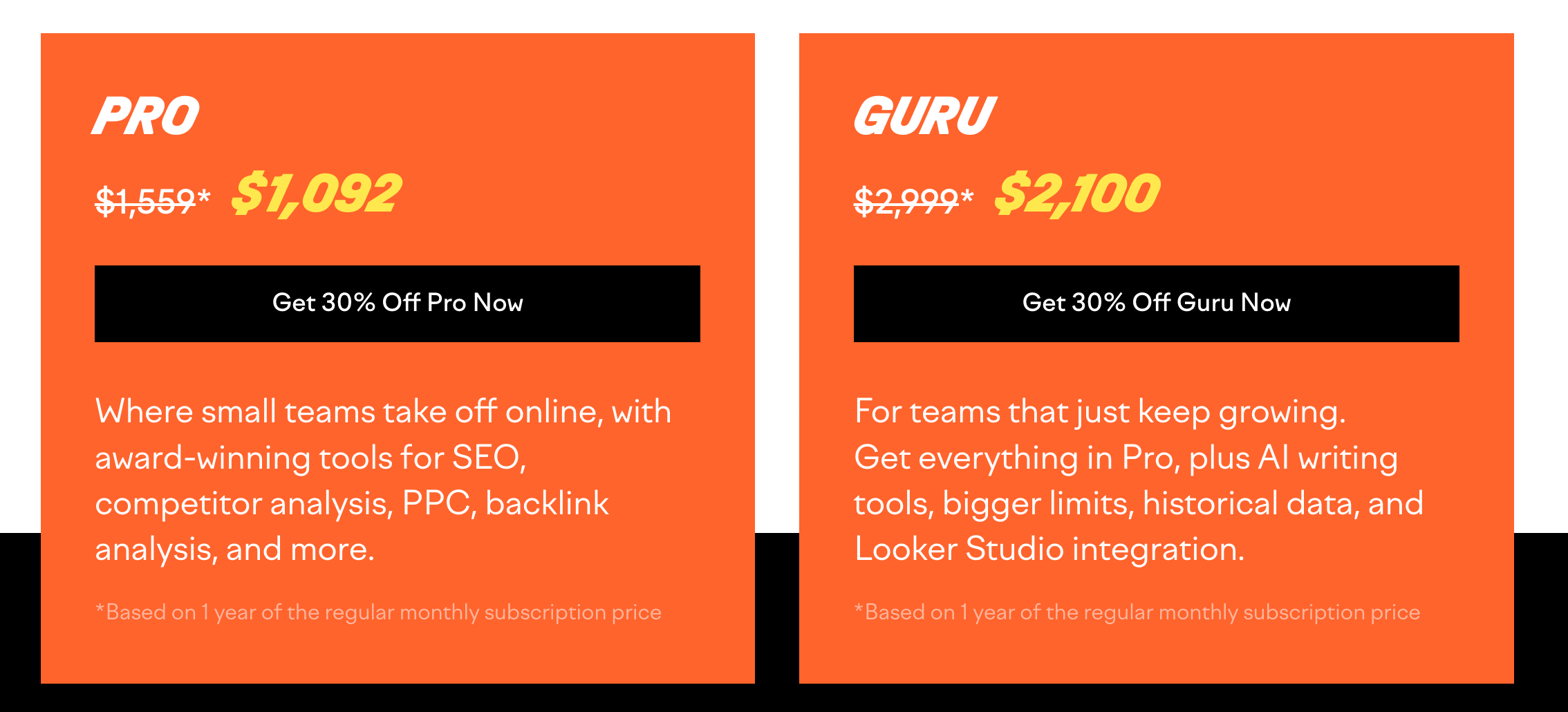 Semrush black friday 2023 offers